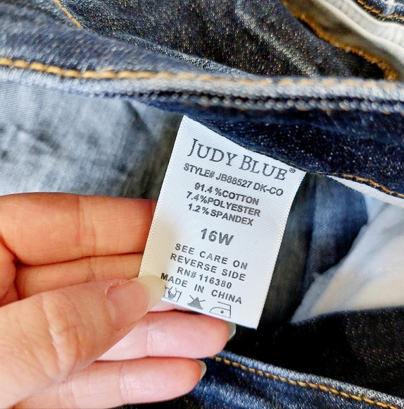 Williamsburg High Rise Tummy Control Top Skinny size 16W Judy Blue #JB88527DK - Picture 5 of 8